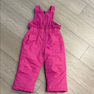 Slalom toddler girls pink overall snowbib pants size 4T